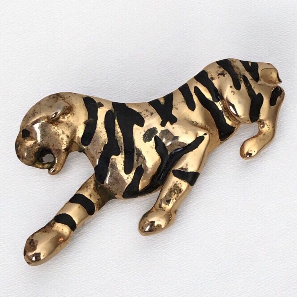 Vintage Tiger Brooch